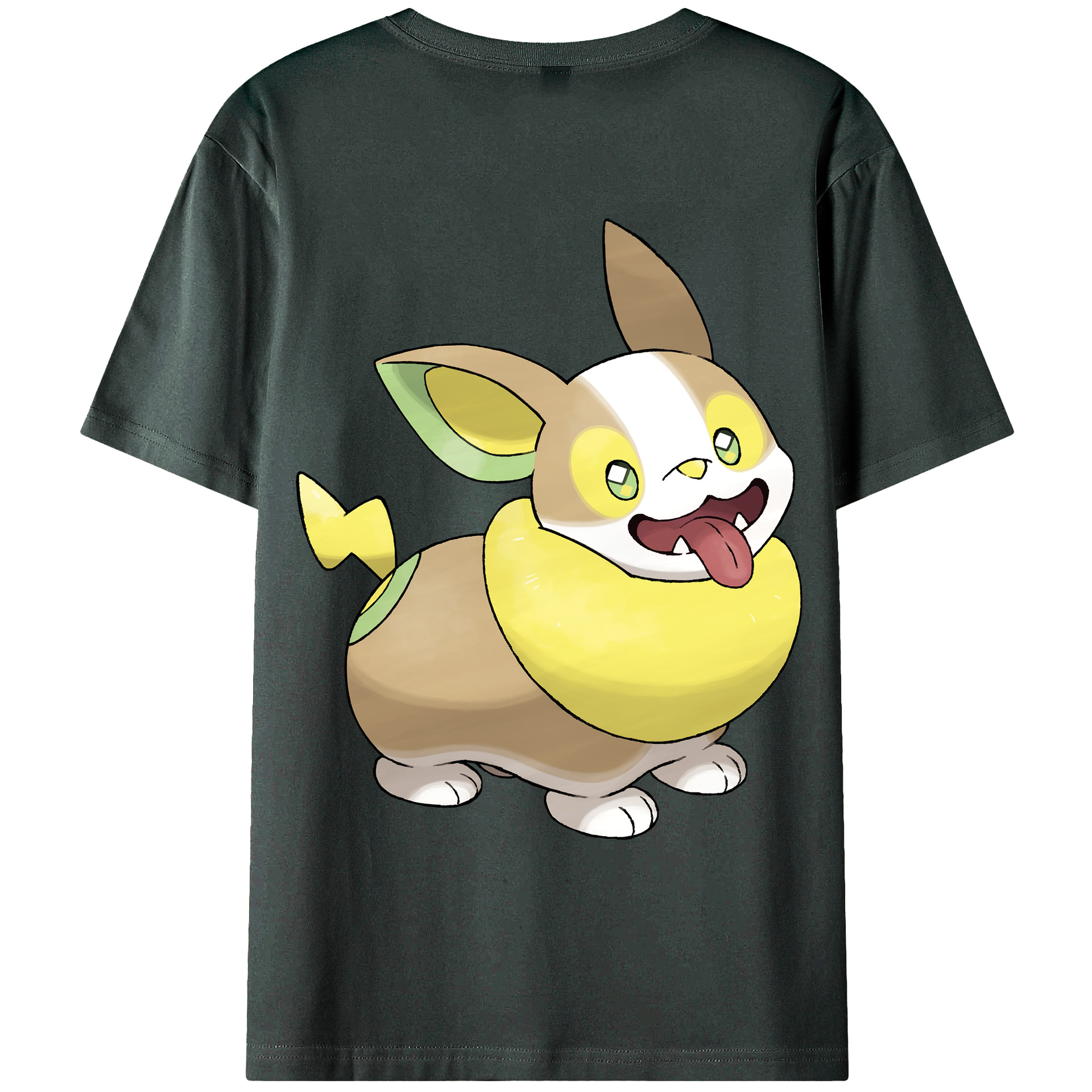 （画像用） ポケットモンスター Pokémon 綿100％ メンズ半袖Tシャツ（バックプリント） 通気性